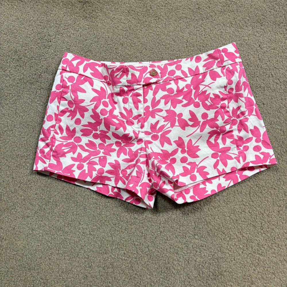 J. Crew Pink Floral High Waist Shorts